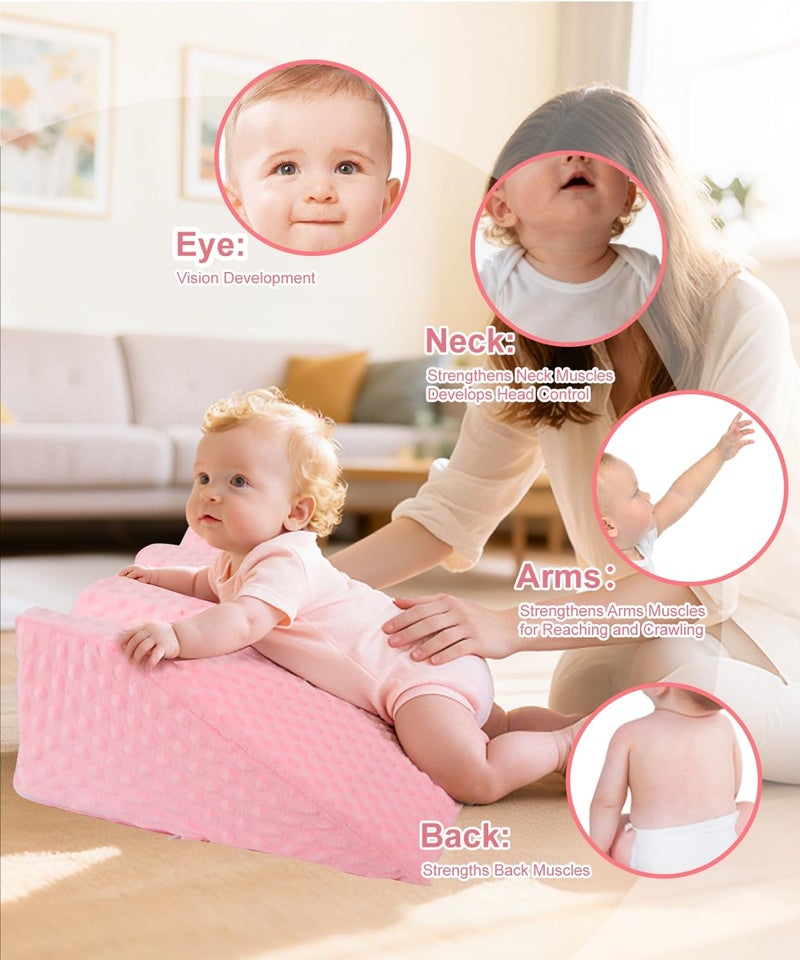 CreateBay Store Nursing Reflux Prop for Infant,Baby Colic & Gas Relief,Memory Foam Nursery Support with Reusable Bag & Colorbox,Baby Tummy Time Prop for Neck and Shoulder Strength Growth, Baby Product Gift - Image 3